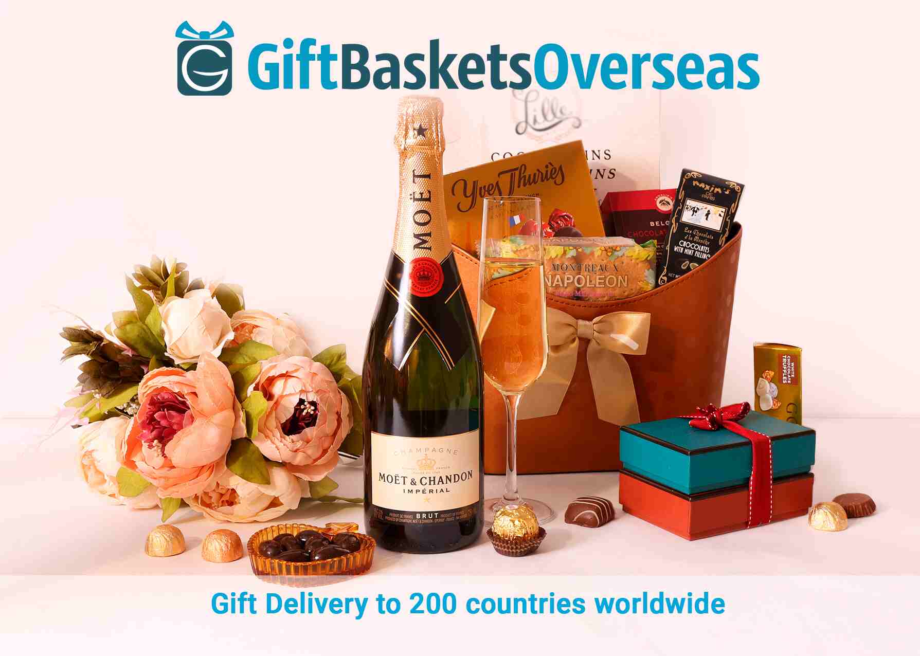 Greeting card sample for Gift Baskets Overseas